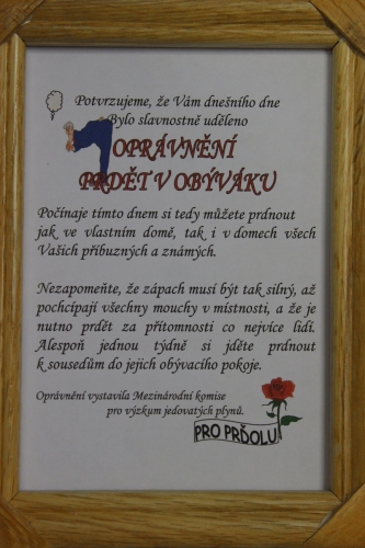 Rámeček - Oprávnění prdět