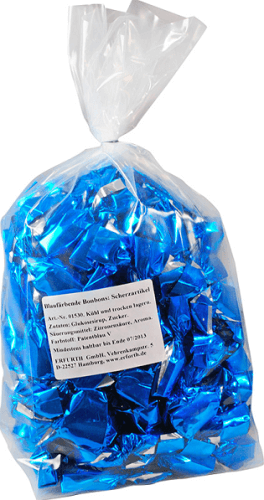 Bonbony barvící modře 1 ks