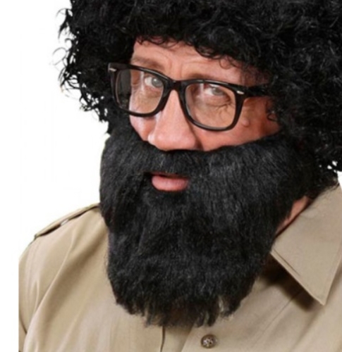 Černé vousy s knírem