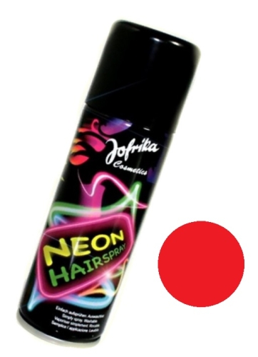 Neon sprej na vlasy - červený