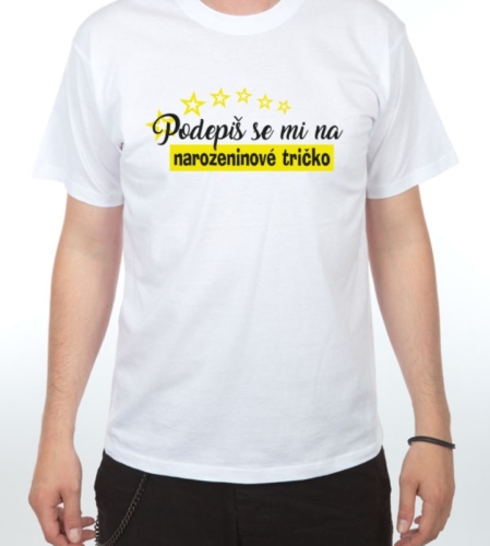 Tričko podepiš se mi na