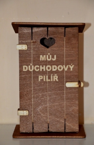 Pokladnička kadibudka MŮJ DŮCHODOVÝ PILÍŘ