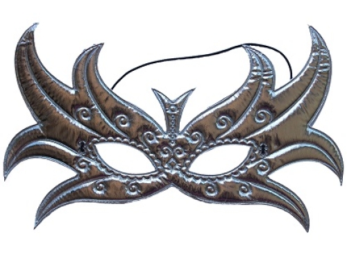 Crazy škraboška stříbrná