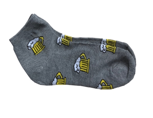 Kotníkové ponožky pivo šedé