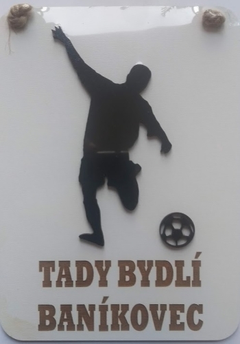 Dřevěná cedulka Baníkovec