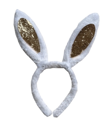 Zaječí uši s flitry - zlaté