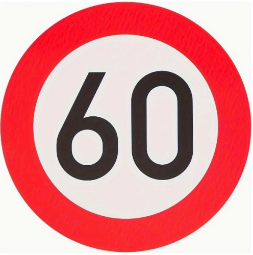 Dopravní narozeninová značka 60