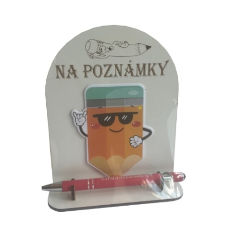 Propiska na poznámky se stojánkem