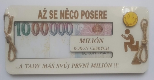 Dřevěné přání Až se něco posere