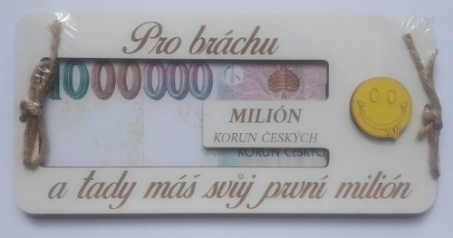 Dřevěné přání pro bráchu