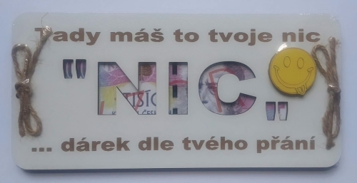 Dřevěné přání Nic