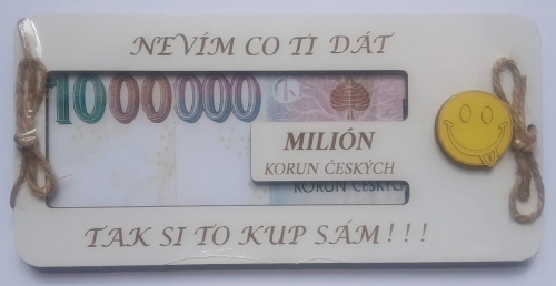 Dřevěné přání Nevím co ti dát - pro muže