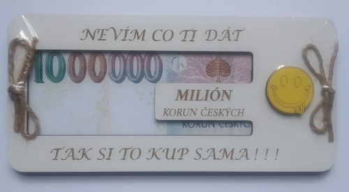 Dřevěné přání Nevím co ti dát - pro ženy