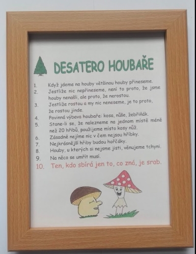 Rámeček - Desatero houbaře