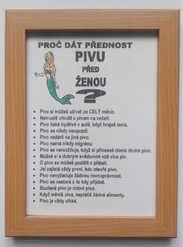 Rámeček - Přednost pivu před ženou