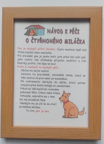 Rámeček - Péče o psa
