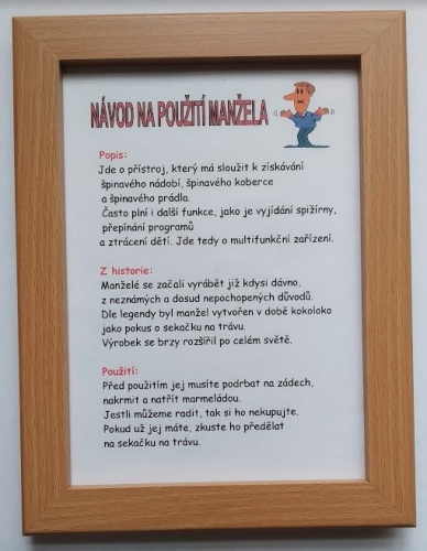 Rámeček - Návod na manžela