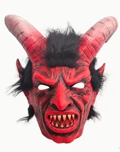 Maska čert s vlasy