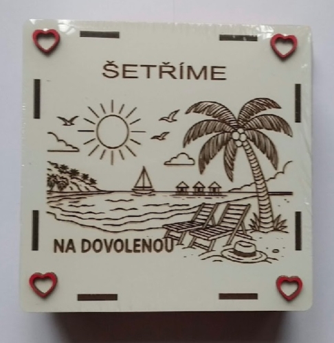 Odškrtávací pokladnička Šetříme na dovolenou